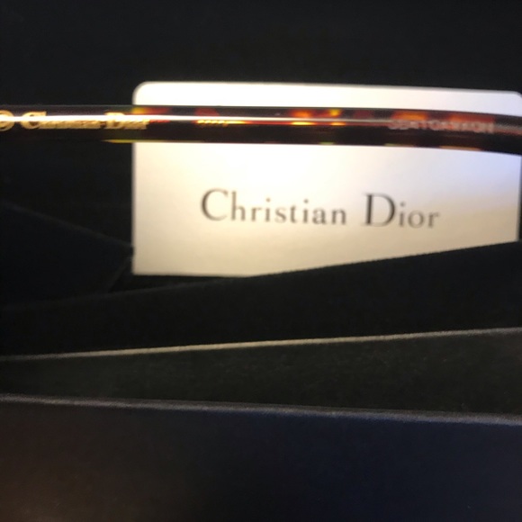 SOLD 🎈CHRISTIAN DIOR So Real Black Gold Leather Aviator Sunglasses Authentic - Picture 4 of 9